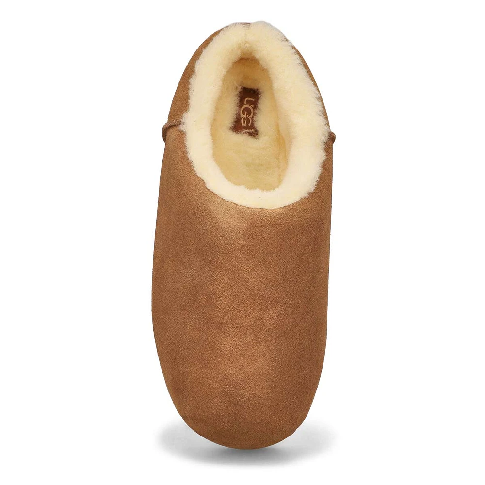 Womens Pumped Slide Platform Slipper - Chestnut