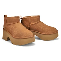 Womens Classic Ultra Mini New Heights Boot - Chestnut