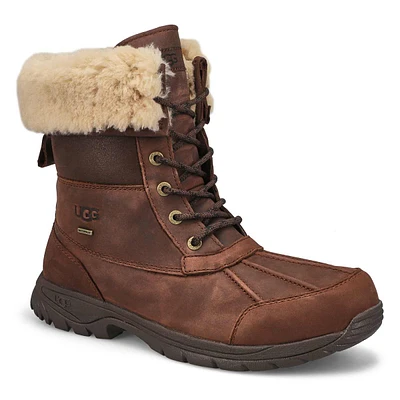 Mens Butte Distressed Waterproof Winter Boot - Burnt Cedar