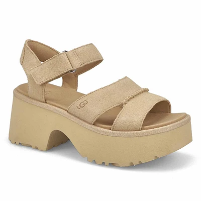 Womens New Heights Ankle Strap Platform Sandal - Mustard  Seed