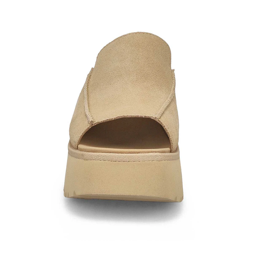 Womens New Heights Slide Platform Sandal - Mustard Seed