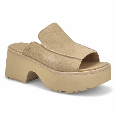 Womens New Heights Slide Platform Sandal - Mustard Seed