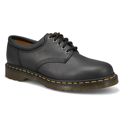 Mens 8053 5-Eye black leather oxfords