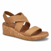 Womens Arch Fit Beverlee Wedge Sandal - Tan