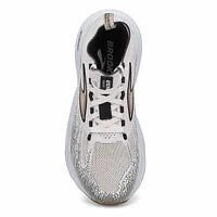 Womens Glycerin StealthFit 21 Lace Up Performance Sneaker - White/Grey/Black