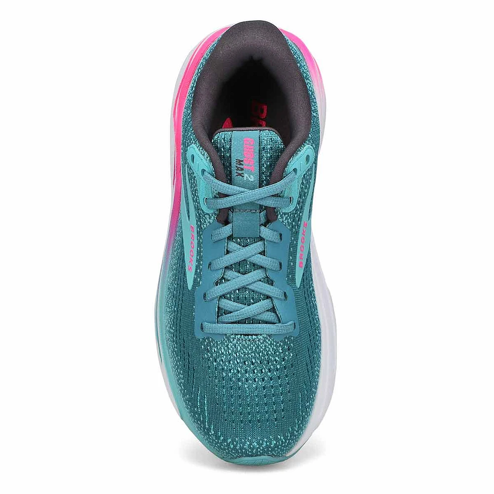 Womens Ghost Max 2 Lace Up Sneaker - Storm Blue/Knockout Pink/Aqua