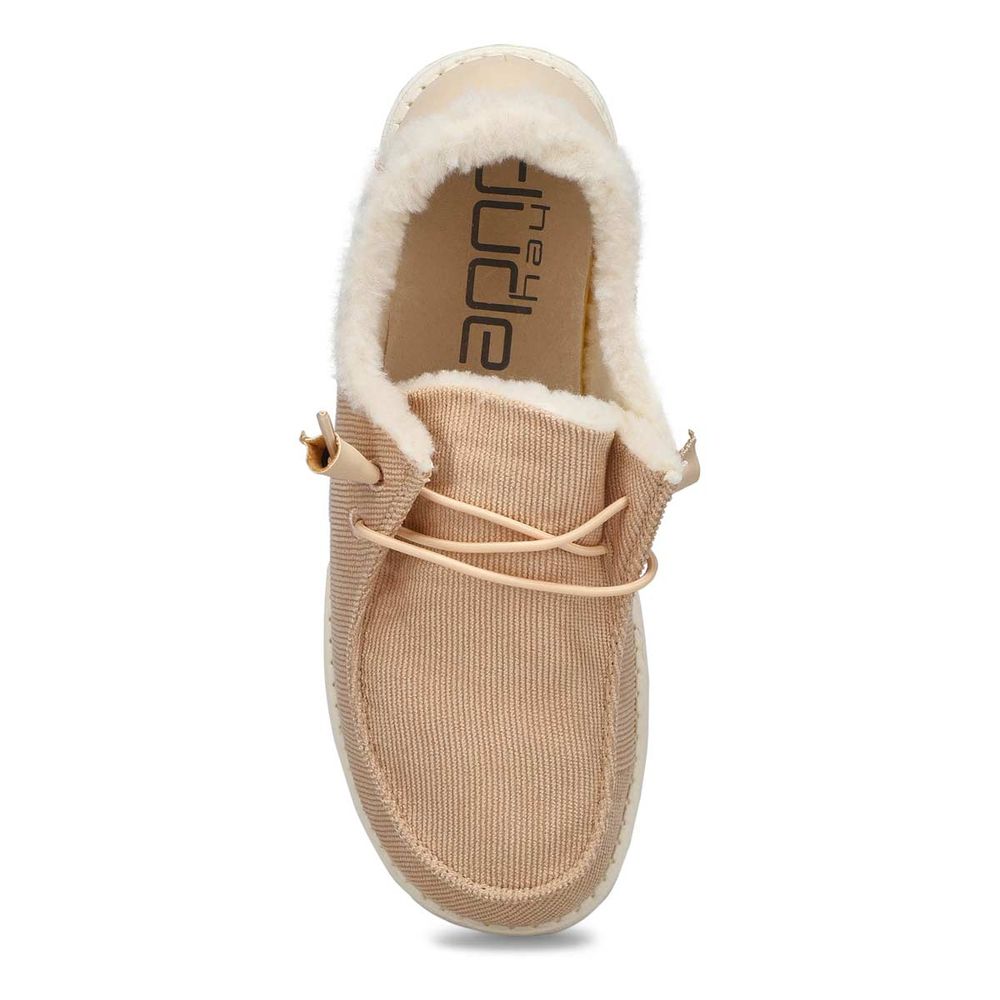 Womens Wendy Corduroy Casual Shoe - Cream