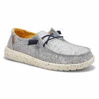 Womens Wendy Chambray Casual Shoe - White Blue