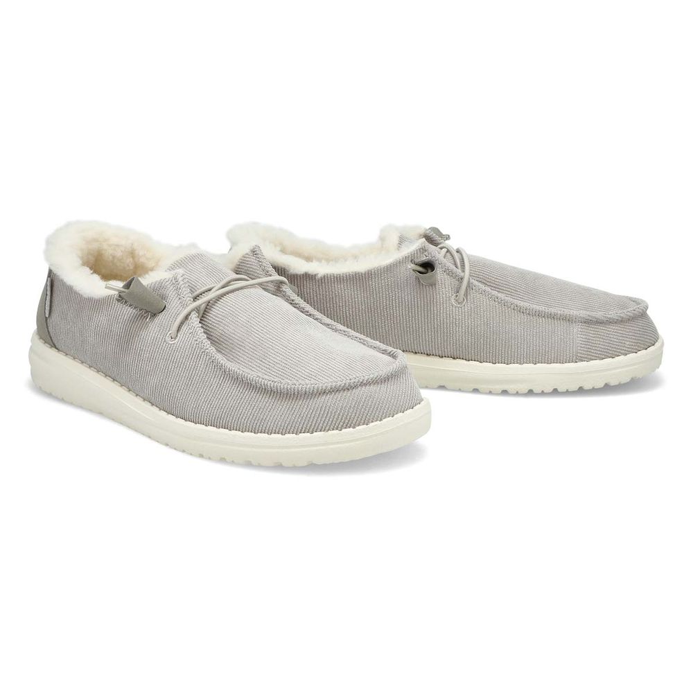 Womens Wendy Corduroy Casual Shoe - Grey