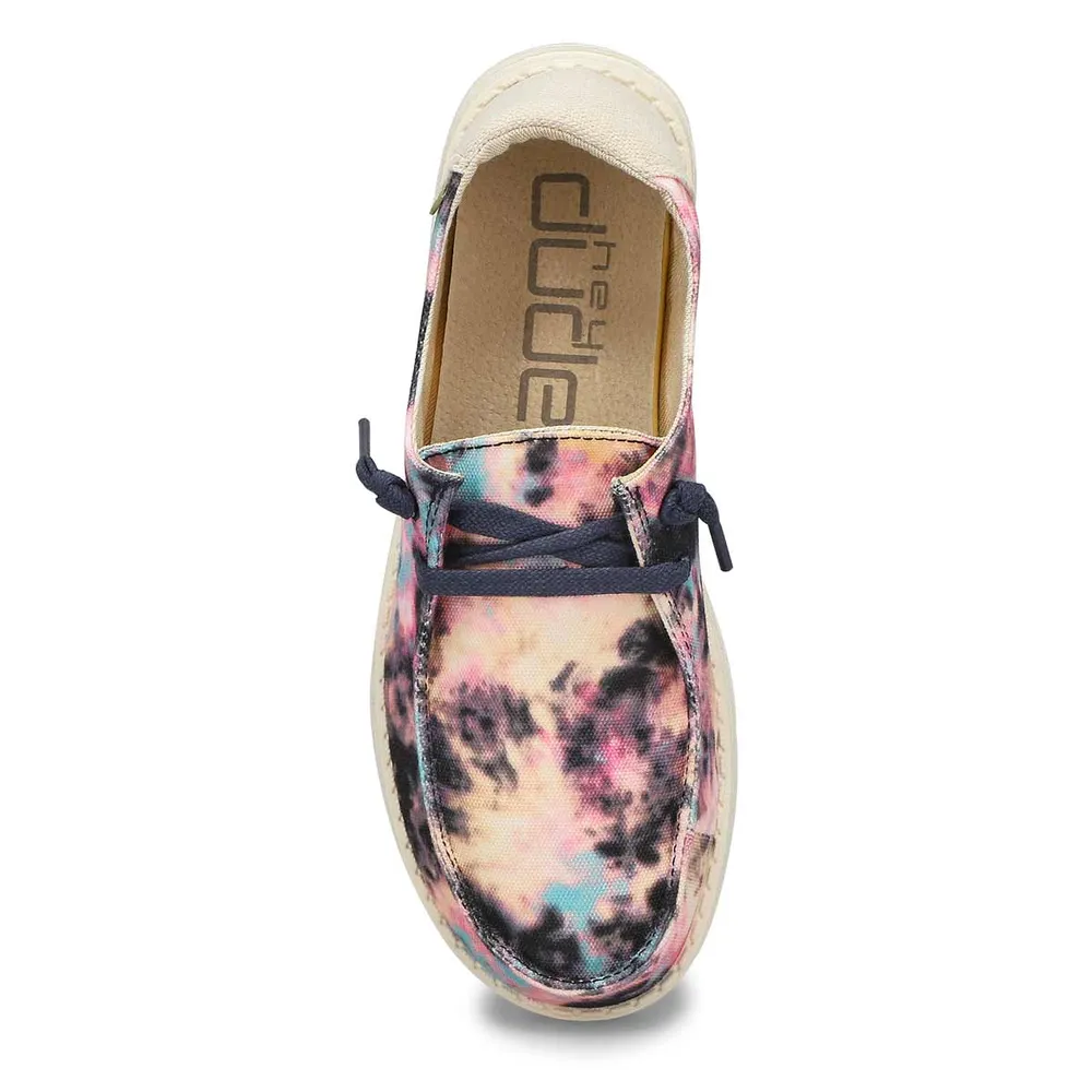 Womens Wendy Casual Shoe - Tie Dye/Navy/Pink