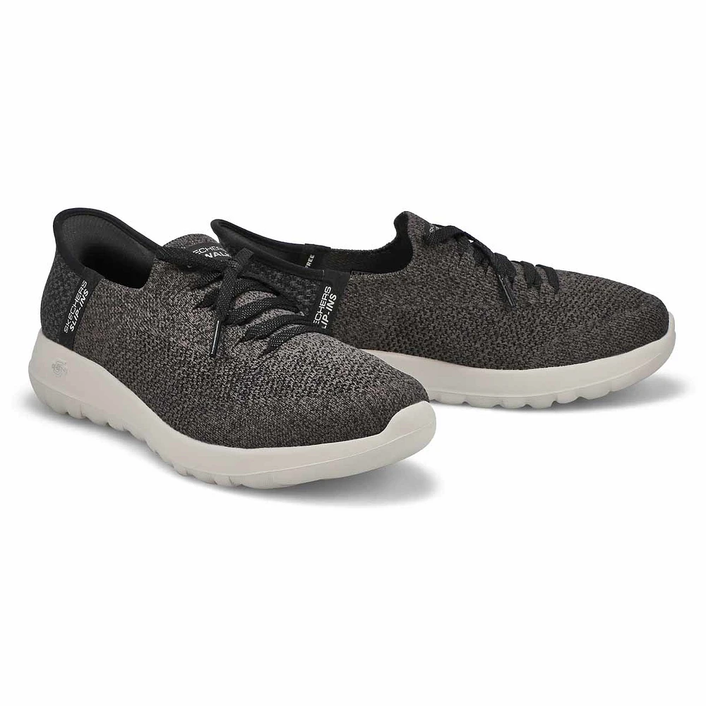 Womens Go Walk Joy Plush Slip-Ins Sneaker - Black