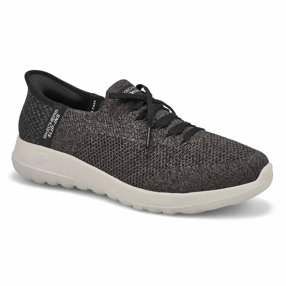 Womens Go Walk Joy Plush Slip-Ins Sneaker - Black