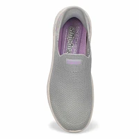 Womens Go Walk Flex Sunset Rose Slip-Ins Sneaker - Grey/Lavender