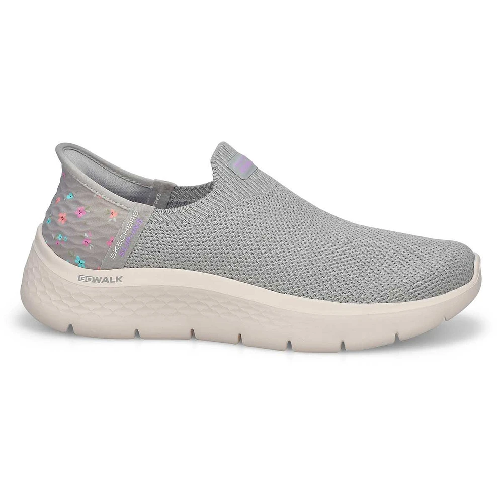 Womens Go Walk Flex Sunset Rose Slip-Ins Sneaker - Grey/Lavender