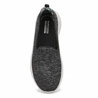 Womens Go Walk Flex Slip On Sneaker - Black/White