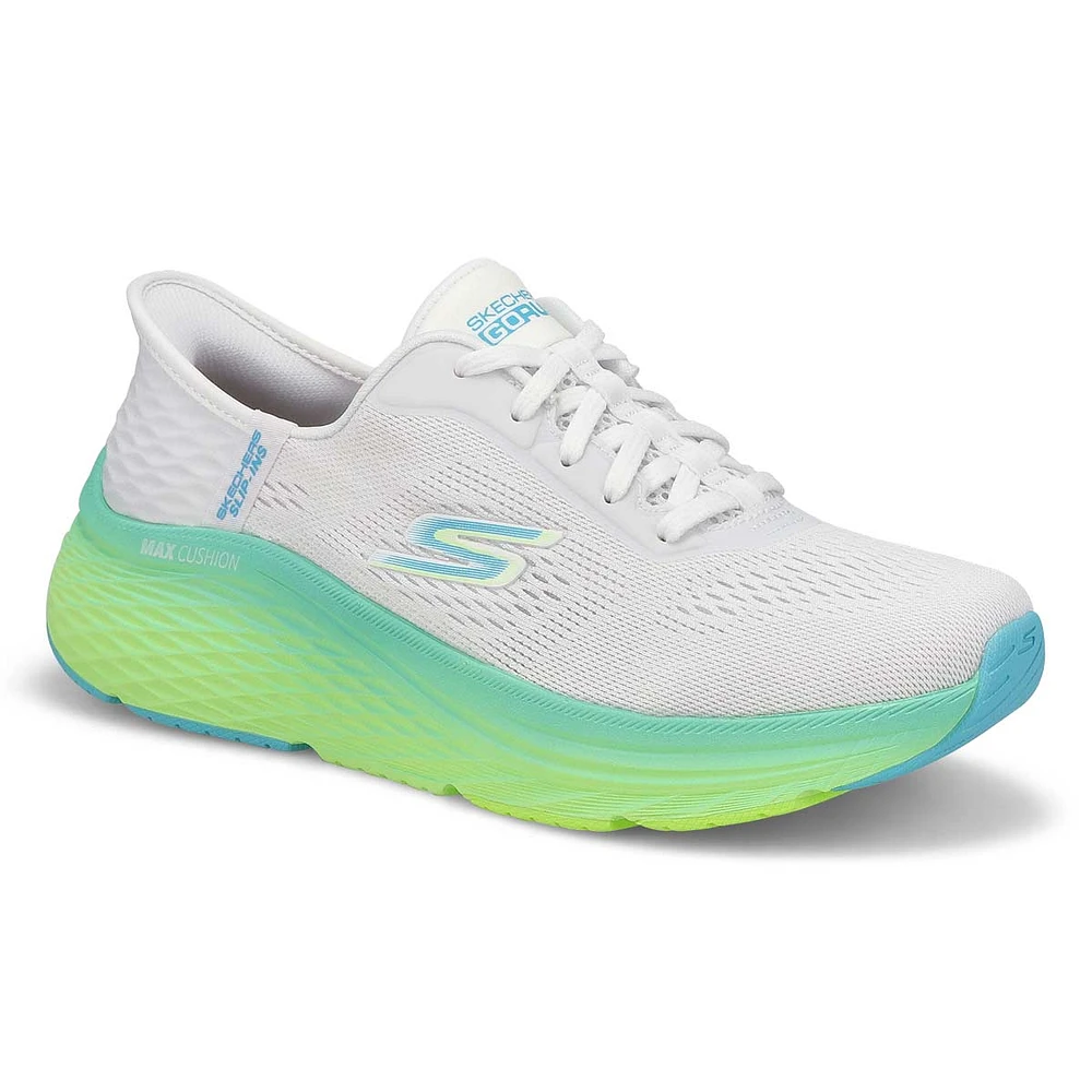 Womens Max Cushioning Elite 2.0 Slip-Ins Performance Sneaker - White/Blue