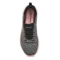 Womens Quick Getaway Sneaker - Black/Coral