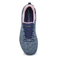 Womens Quick Getaway Slip On Sneaker - Navy/Purple