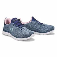 Womens Quick Getaway Slip On Sneaker - Navy/Purple