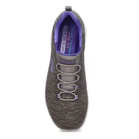 Womens Quick Getaway Wide Slip On Sneaker - Charcoal/Purple