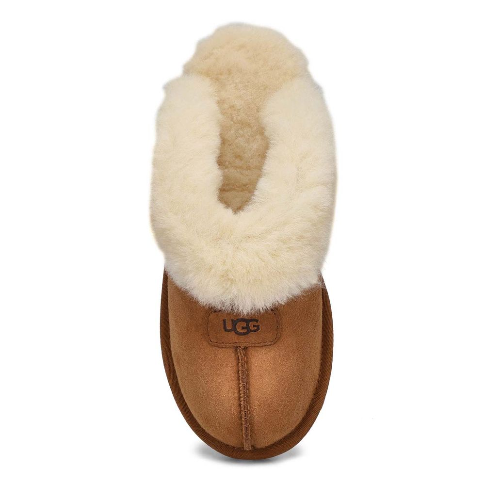 Womens Coquette Sheepskin Slipper - Chestnut