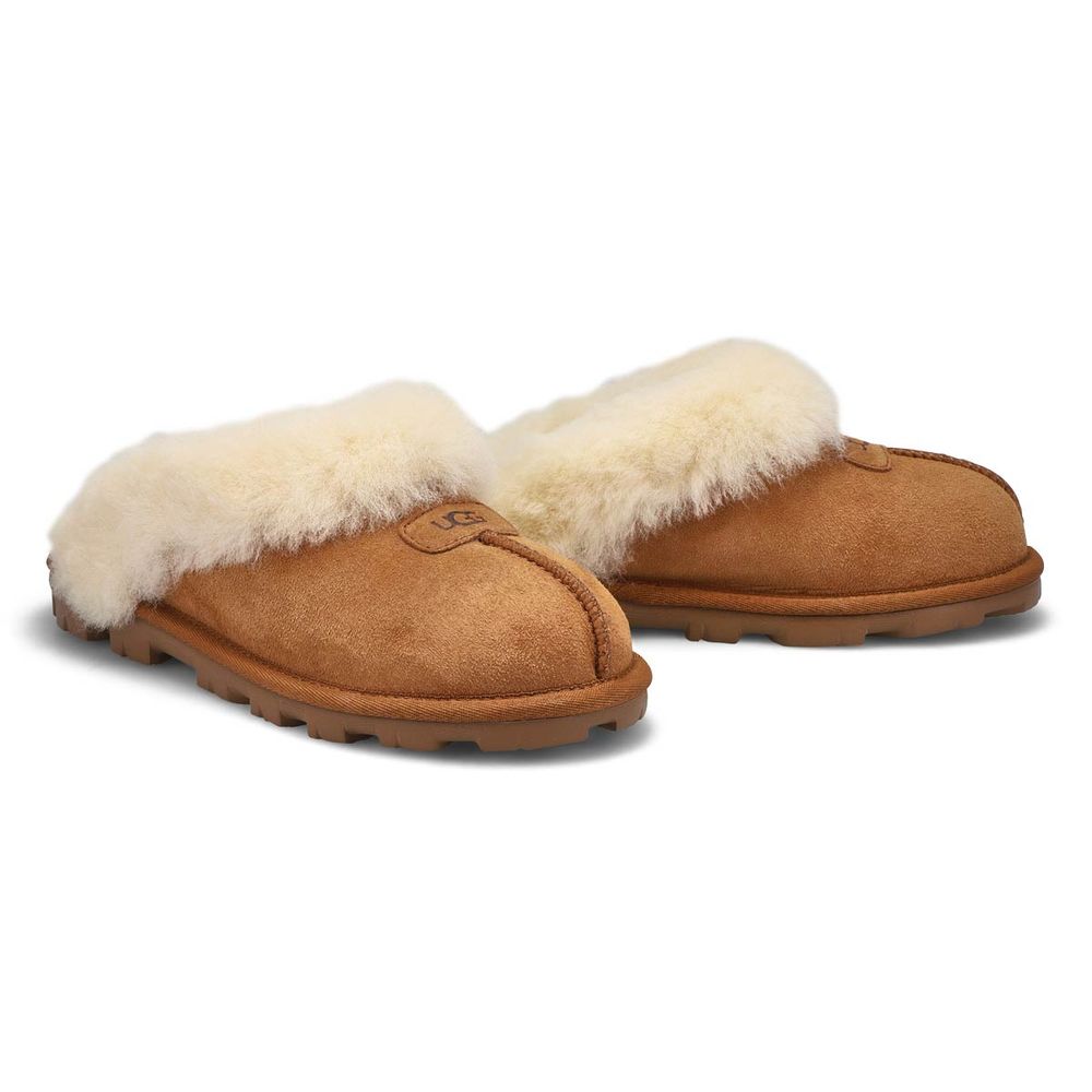 Womens Coquette Sheepskin Slipper - Chestnut