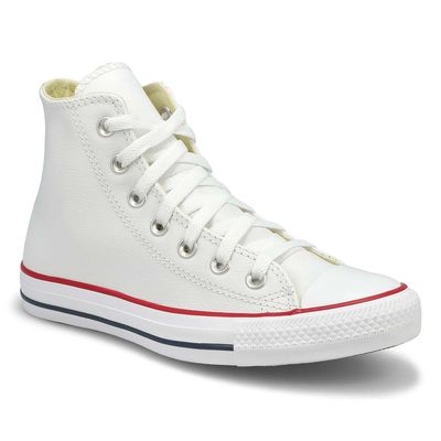 Mens Chuck Taylor All Star Leather Hi Top Sneaker - White