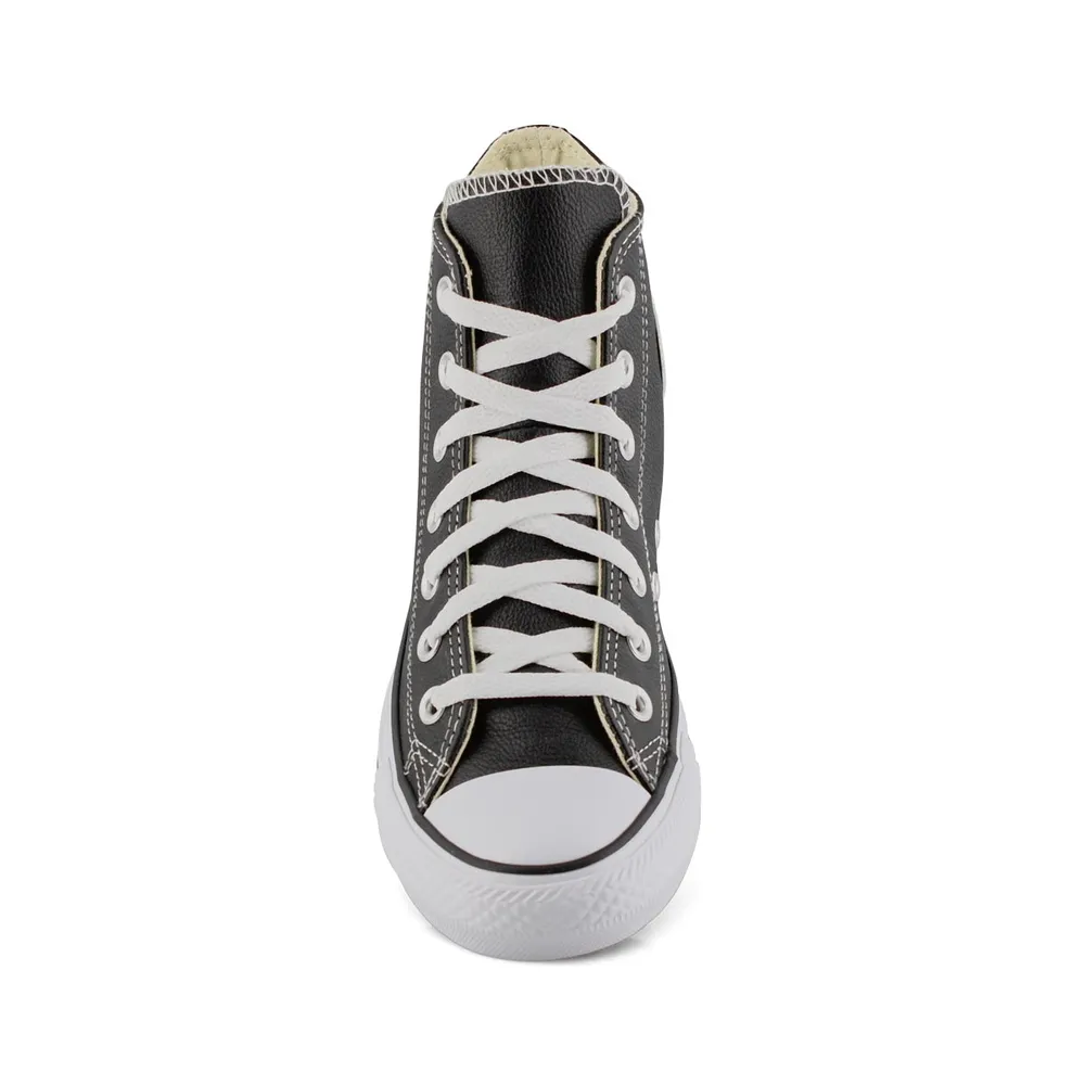 Womens Chuck Taylor All Star Leather Hi Top Sneaker - Black
