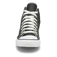 Mens Chuck Taylor All Star Leather Hi Top Sneaker - Black
