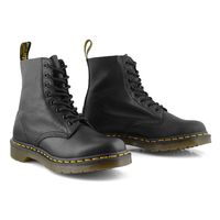 Womens Core Pascal 8-Eye Leather Boot - Black