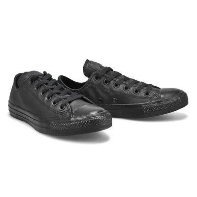 Converse Lds CTAS Leather Ox Sneaker-Black Mono | Bramalea City Centre