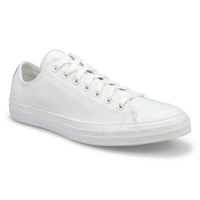 Mens Chuck Taylor All Star Leather Sneaker - White Mono