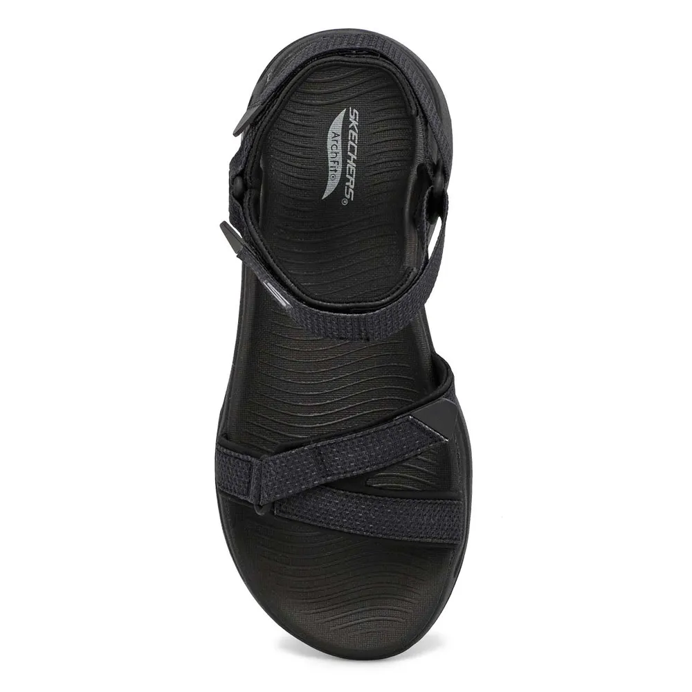 grøntsager Adelaide Æble Skechers Womens GoWalk Wide Sport Sandal - Black | Galeries de la Capitale