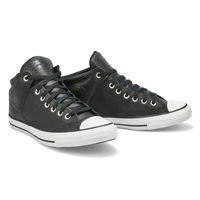 Mens Chuck Taylor All Star High Street Hi Top Leather Sneaker - Black/White