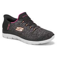 Womens Summits Dazzling Haze Slip-Ins Sneaker - Black/Multi