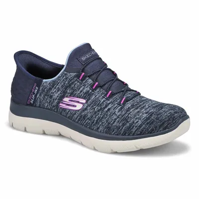 Womens Summits Slip-Ins Sneaker - Navy/Purple