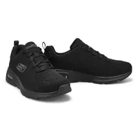 Womens Skech-Air Court Slick Avenue Sneaker - Black