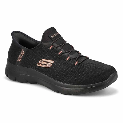 Womens Summits Classy Night Slip-Ins Sneaker - Black/Gold