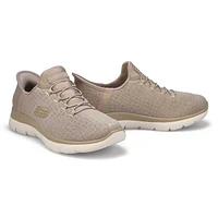 Womens Summits Classy Night Slip-Ins Sneaker - Taupe/Gold