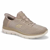 Womens Summits Classy Night Slip-Ins Sneaker - Taupe/Gold