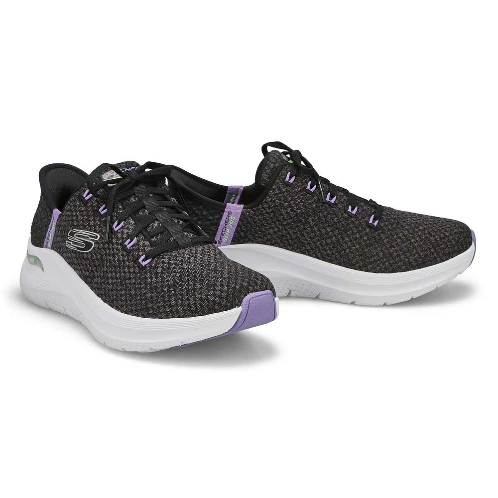 Womens  Arch Fit 2.0 Knit Lace Up Slip-Ins Sneaker - Black/Multi