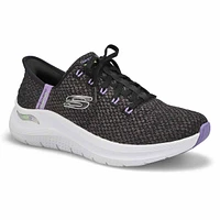 Womens  Arch Fit 2.0 Knit Lace Up Slip-Ins Sneaker - Black/Multi