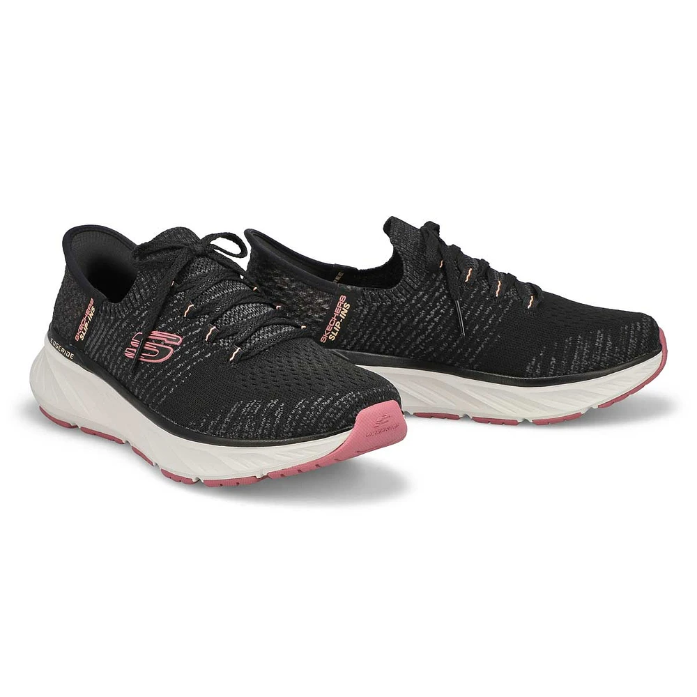 Womens Edgeride Slip-Ins Sneaker - Black/Pink