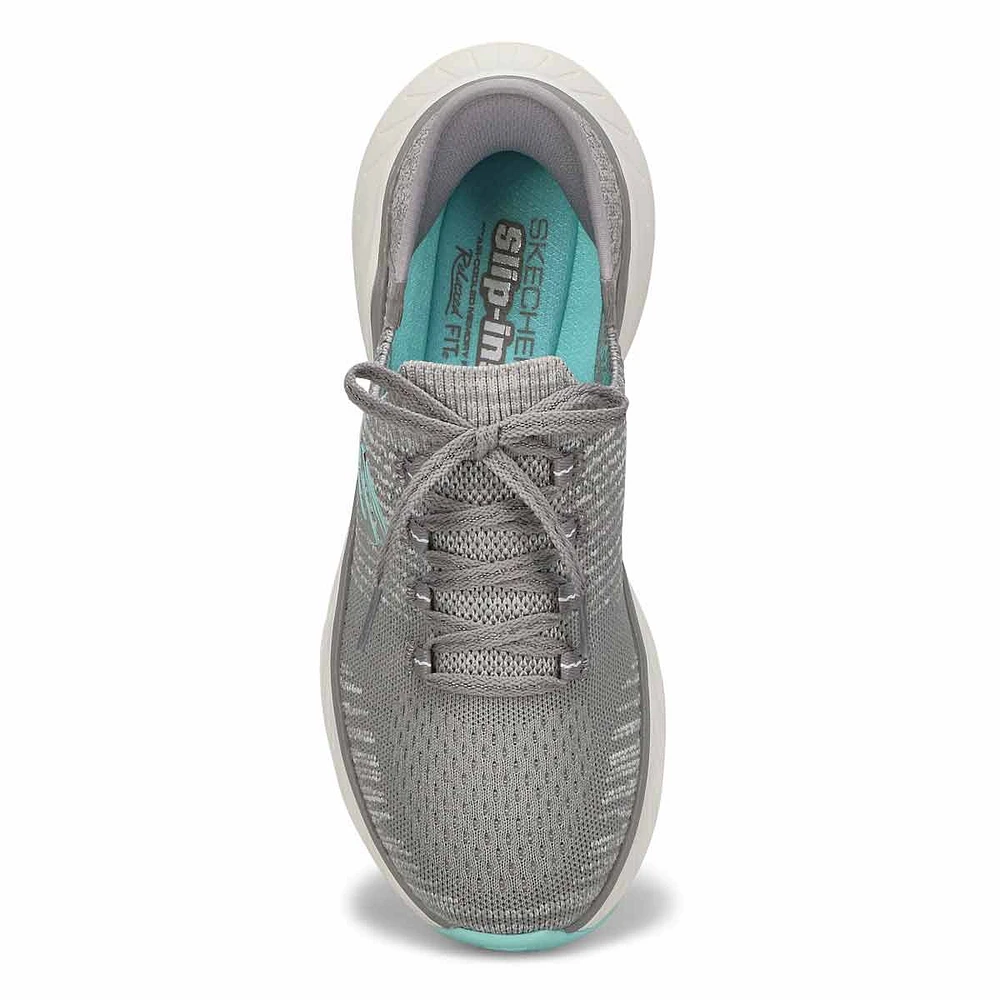 Womens Edgeride Slip-Ins Sneaker - Grey/Turquoise