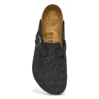 Mens Boston Wool Casual Clog - Anthracite