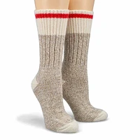 Womens Duray Classic Wool Blend Heavy Sock - Beige/Red