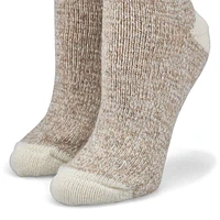 Womens Duray Classic Wool Blend Heavy Sock - Beige/Red