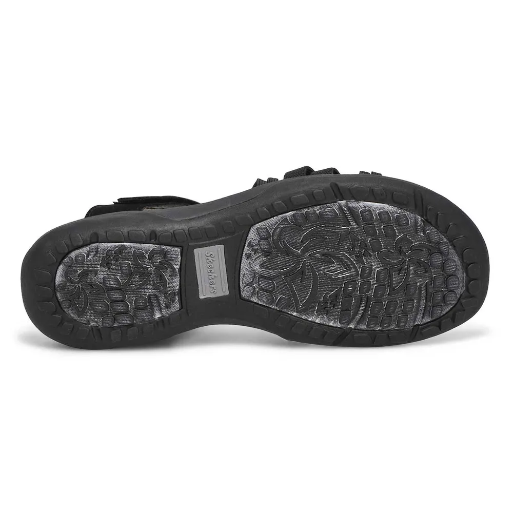 Womens Reggae Slim Sandal - Black/Black