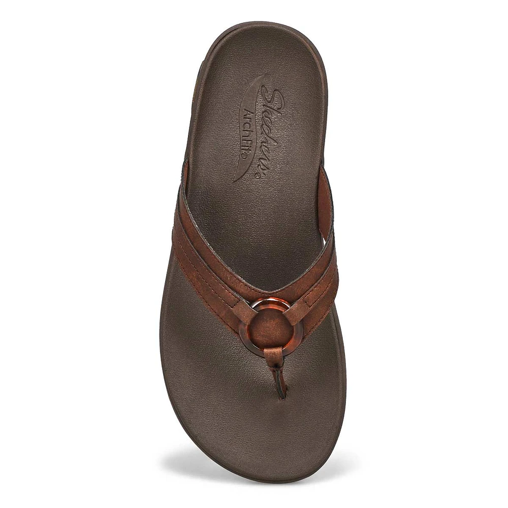 Womens Arch Fit Maui Thong Sandal - Brown