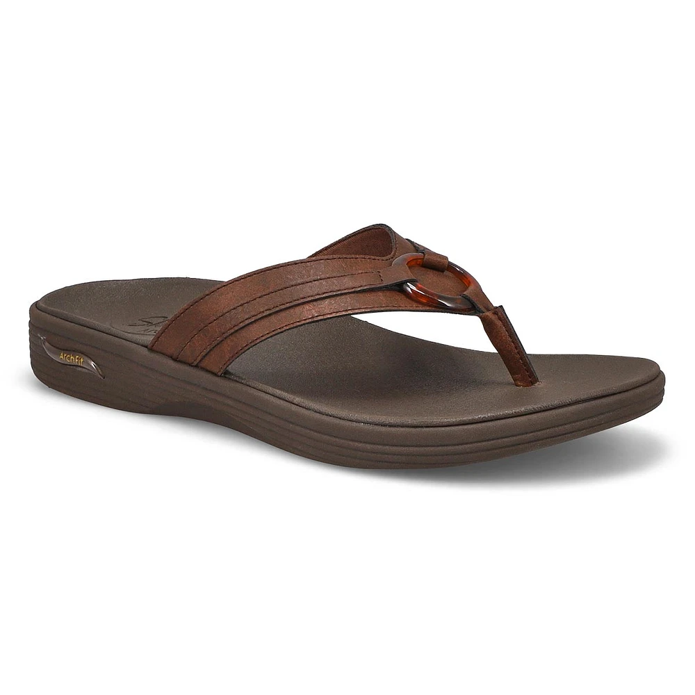 Womens Arch Fit Maui Thong Sandal - Brown